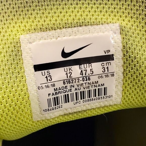 NIKE Shoes REAX 8 TR Mens Size 13 BLACK VOLT Athletic Trainer Sneaker 616272-036 main image 5